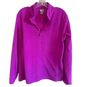 C9 By Champion Women's Quarter Zip Fleece Pullover Sweater Purple Size XXL